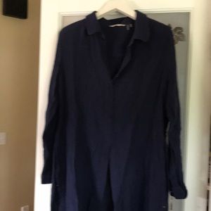Navy gauze tunic